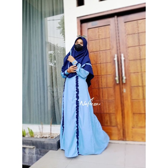 Seragam Pengajian Hadroh Majelis Taklim Gamis Syari Modern Dewasa Set Hijab Khimar Arisan Custom Bah