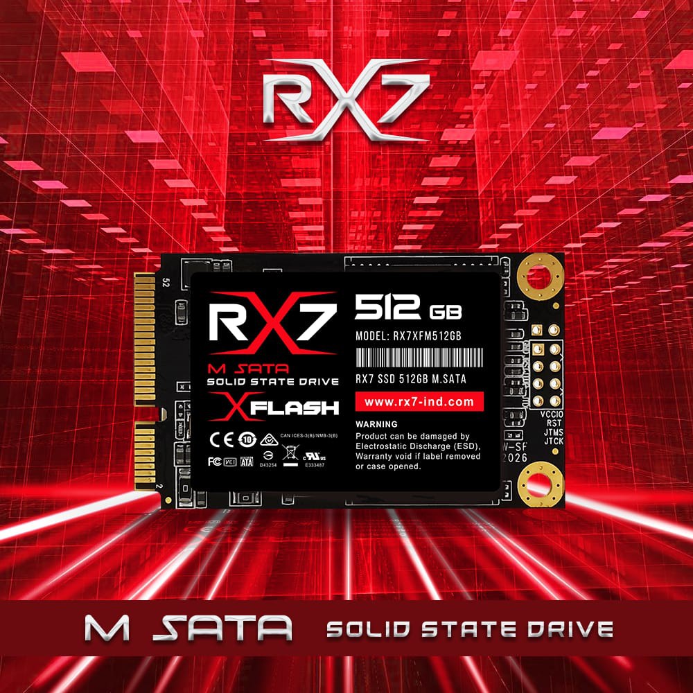 SSD MSATA / M.SATA / M SATA 512GB RX7 RESMI (GARANSI 3 TAHUN)