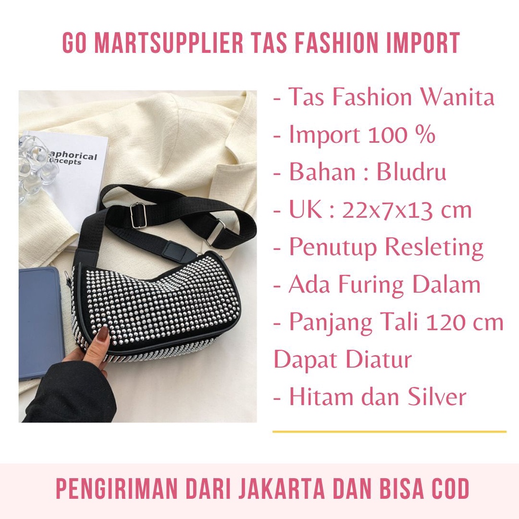 Tas Selempang Wanita Import - Tas Bahu Slempang Wanita Fashion Korea - Tas Pesta Wanita Model Terbaru Import Kekinian - SL77