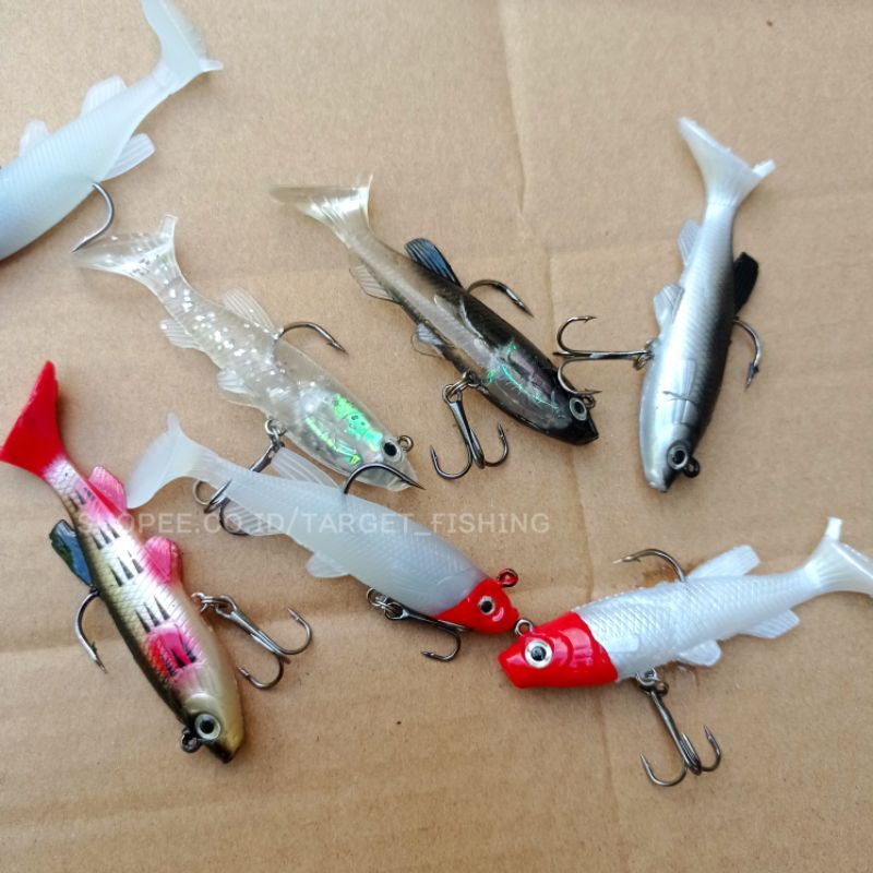 Soft Lure Belanak 8cm Umpan Casting Barramundi &amp; Mangrove Jack 13gram Lure Kakap