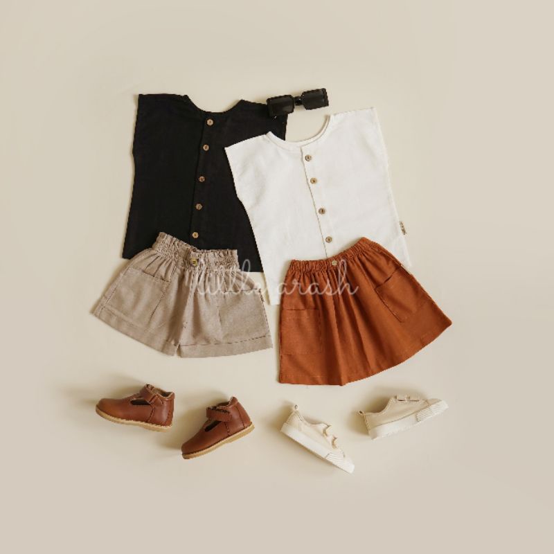 Domikado | Sarah Highwaist Short Pants | Celana pendek anak | Hotpants highwaist anak