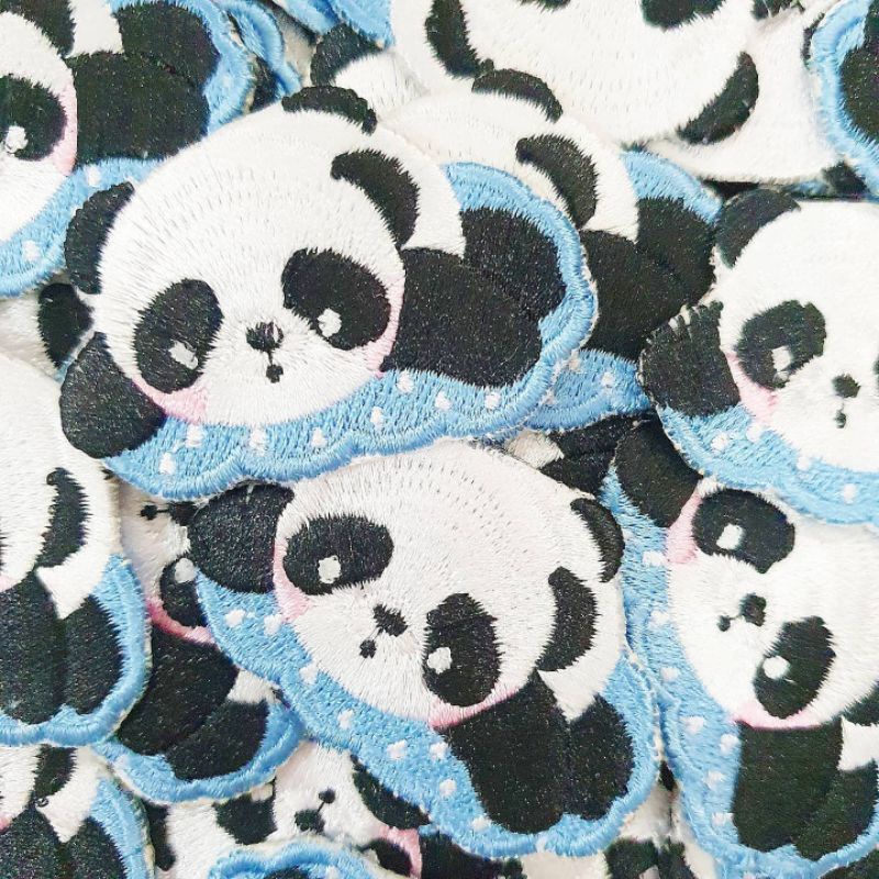 Patch Panda, Panda Embroidery Patch