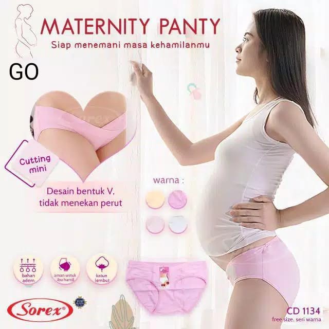 gof Sorex Cd Wanita Hamil Mini Polos Maternity Panty 1134 Cutting Mini