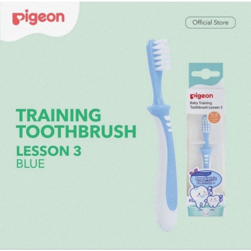 Pigeon Training Toothbrush Lesson 3 (12-18 Bln) - Sikat Gigi Bayi &amp; Anak