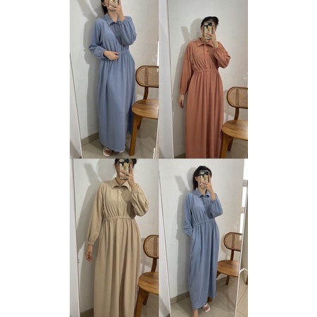 ANNE KNIT DRESS LONG KNIT DRESS BUSUI BUMIL FRIENDLY HIJAB FRIENDLY DRESS KNIT