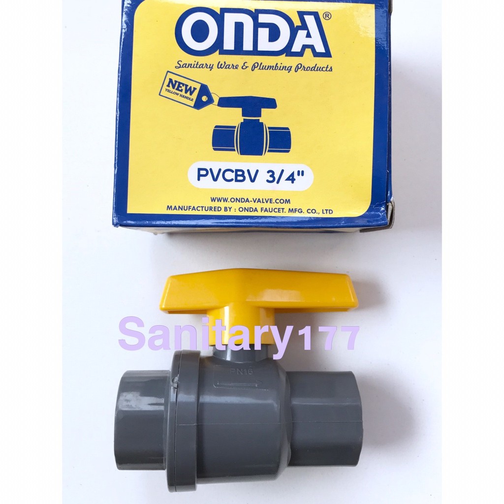 Ballvalve ONDA 3/4 inch ori - Stop Kran Onda ball valve PVC fitting sambungan kran dan pipa valve angle setop 3/4in  /F12