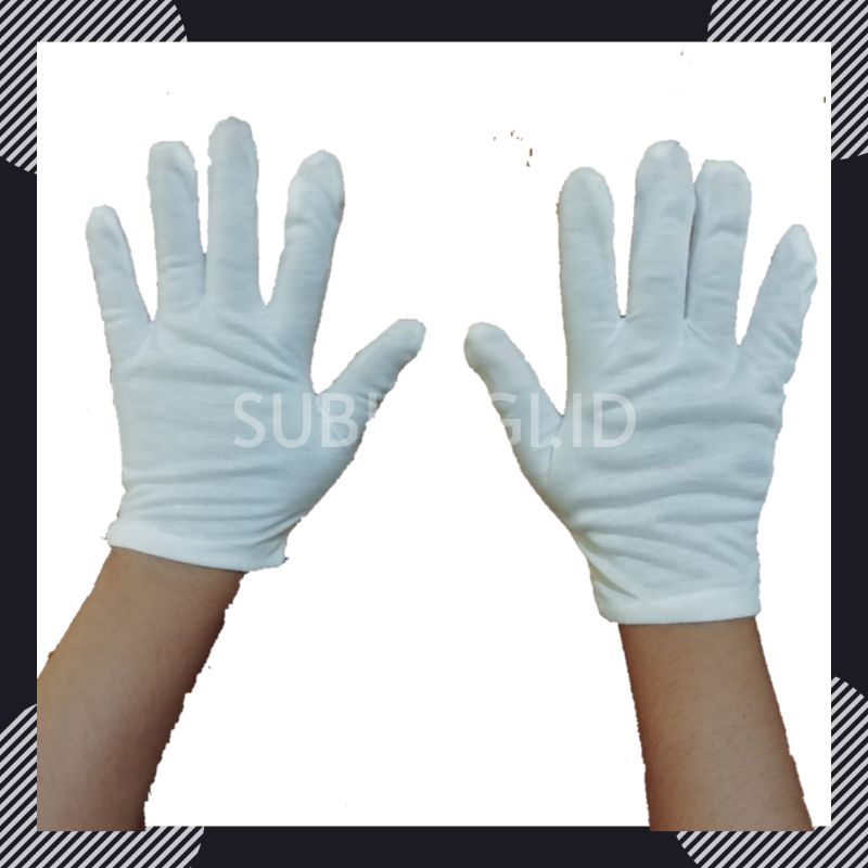 Sarung Tangan Putih/Sarung Tangan Kain Putih/Sarung Tangan Pengantin/Sarung Tangan Paskibra/Gloves