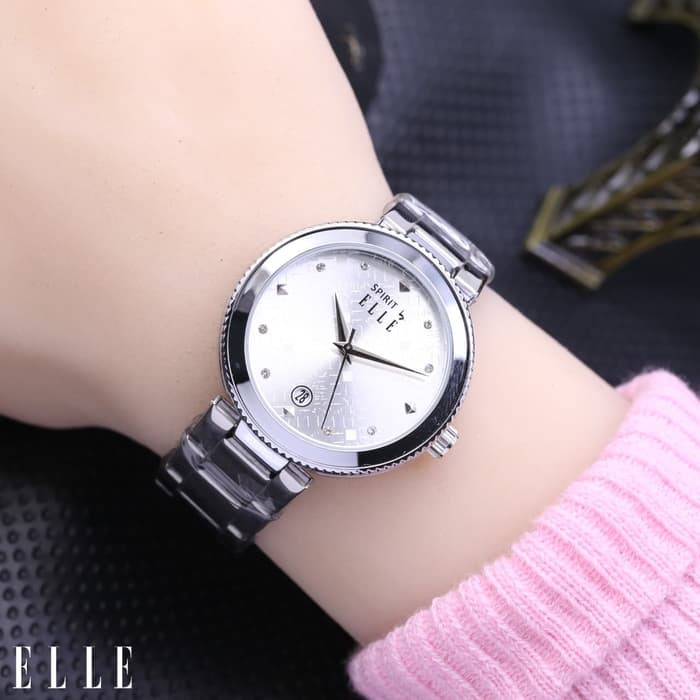 Keren Jam Tangan Wanita Cewek Elle Fashion 02 Rantai Full Silver Masa Kini Shopee Indonesia