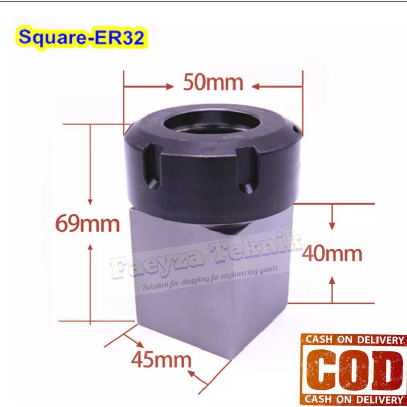 Arbor collet er32 persegi, kotak tidak bulat bukan MT2 MT3 MT4 R8 NT30 NT40 BT30 BT40