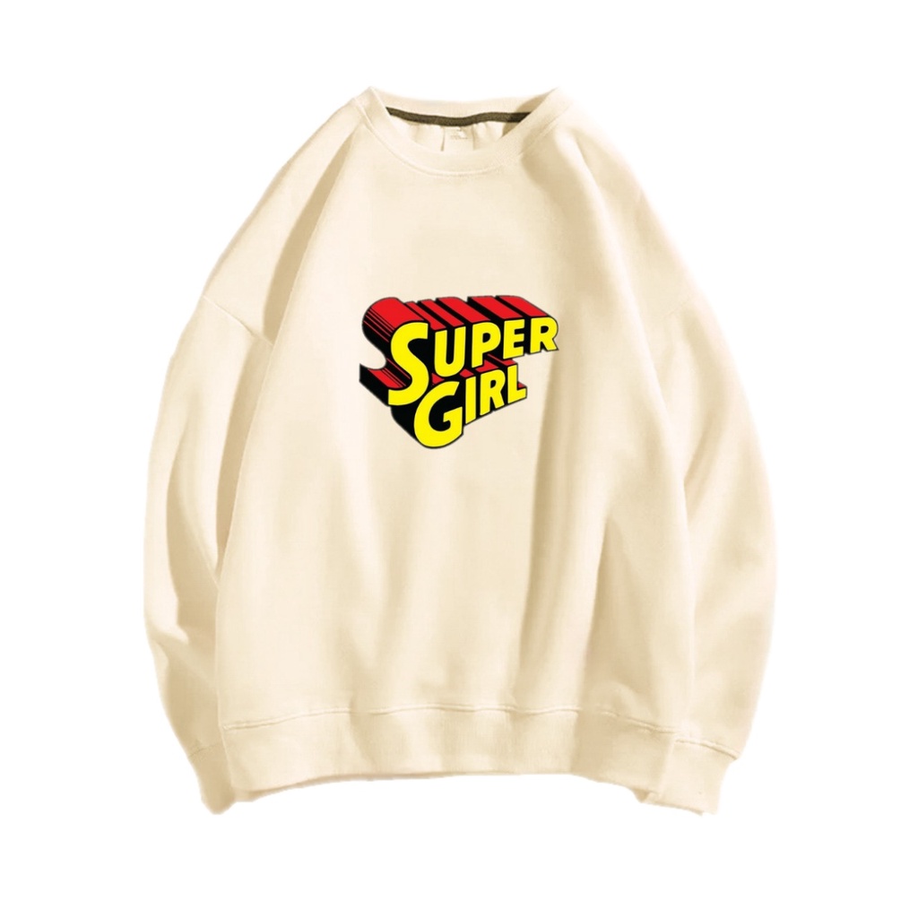 SUPER GIRL SWEATER CREWNECK Size M-XXL GAWA