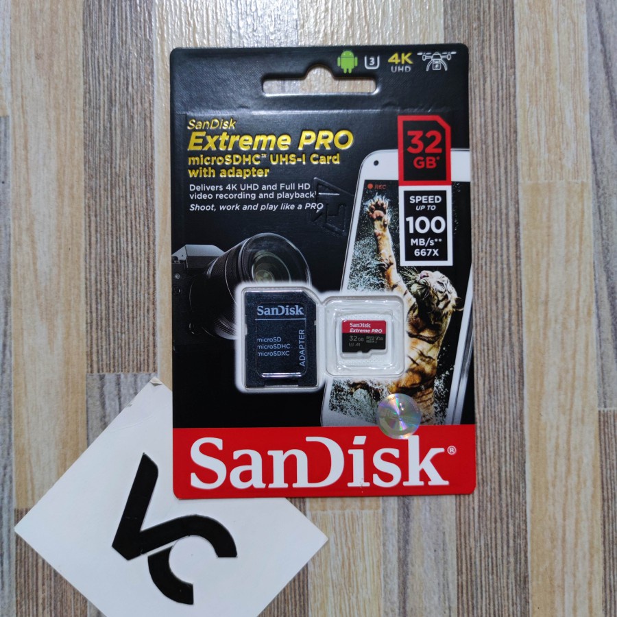 MicroSD SanDisk Extreme Pro 32GB 4K A1 V30 U3 Memory Card Micro SD Kartu Memori