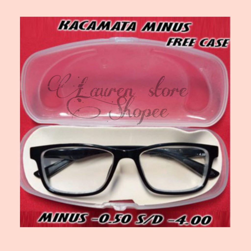 KACAMATA RABUN JAUH WANITA PRIA / KACAMATA BACA MINUS TRENDY FREE CASE