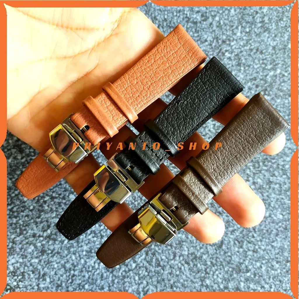 Tali jam tangan Kulit Asli leather Genuine strap seiko Rolex 20mm