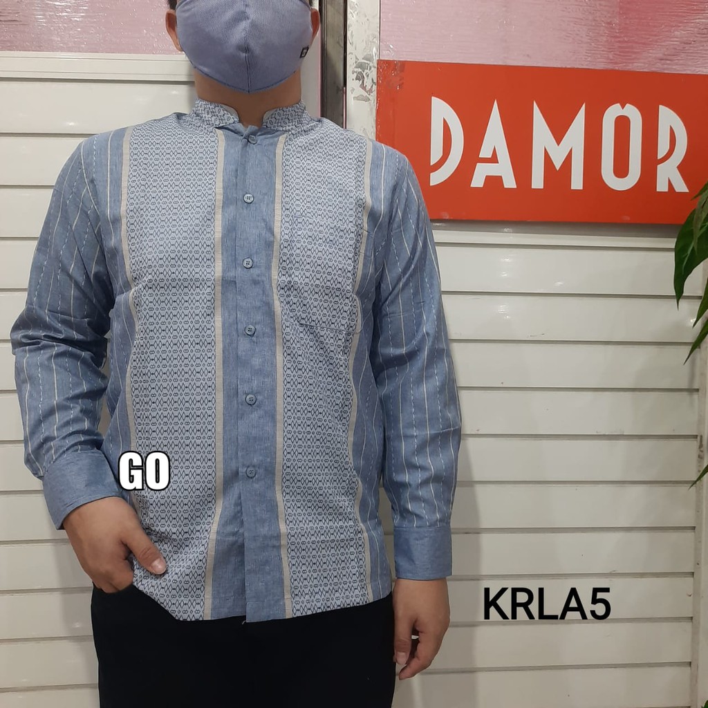 gof KRLA DAMOR (CRESSIDA) KOKO REGULER Baju Koko Cowok Pakaian Pria Muslim Lengan Panjang