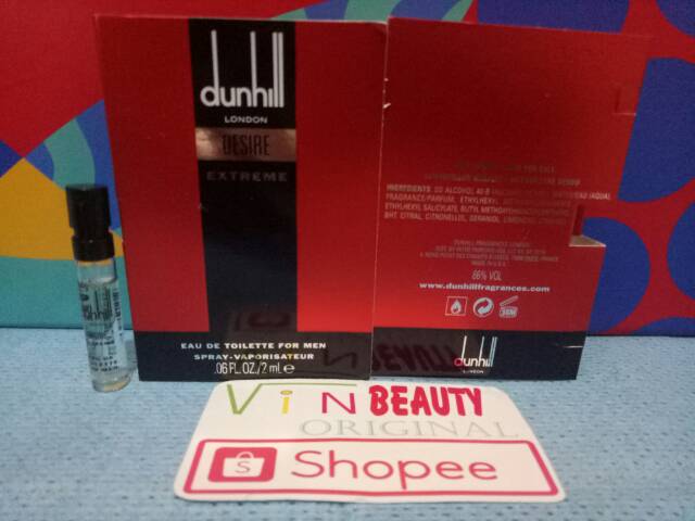 Vial Parfum OriginaL Dunhill London Desire Extreme EDT For Men Murah