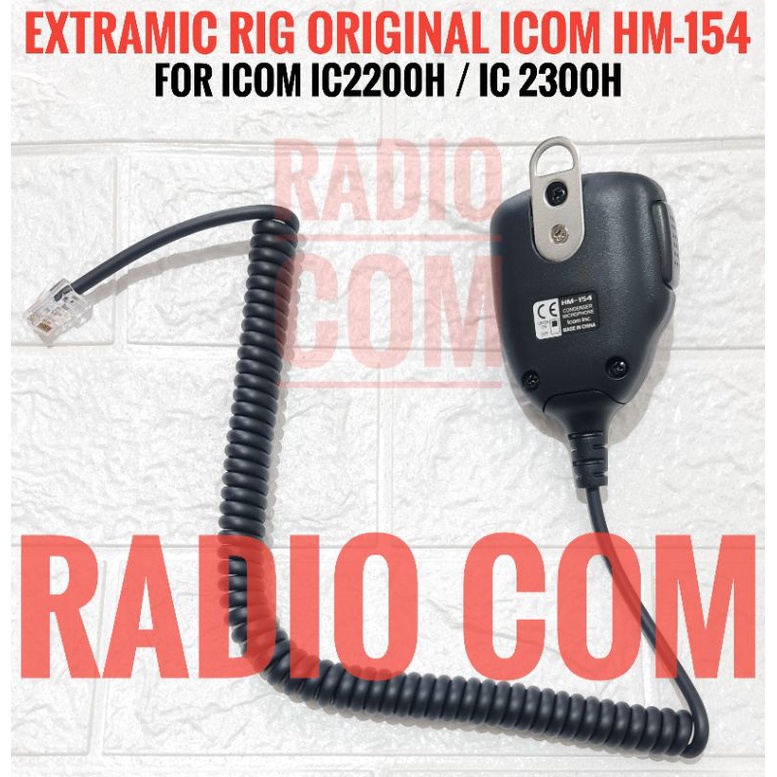 EXTRAMIC RADIO RIG ICOM 2300H ORIGINAL HM154 PTT MIC HM-154 MICROPHONE ICOM HM-154 8 PIN ORI MURAH