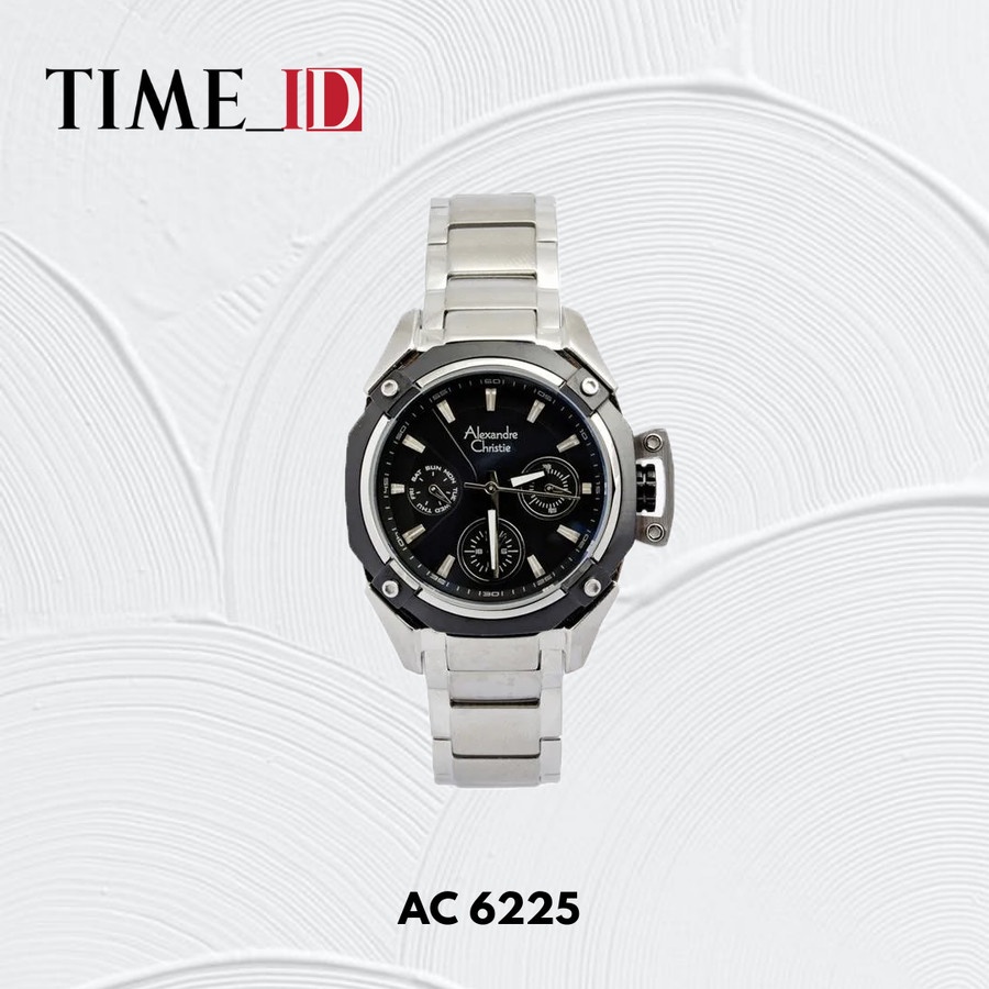 Jam Tangan Alexandre Christie AC 6225 Silver Black