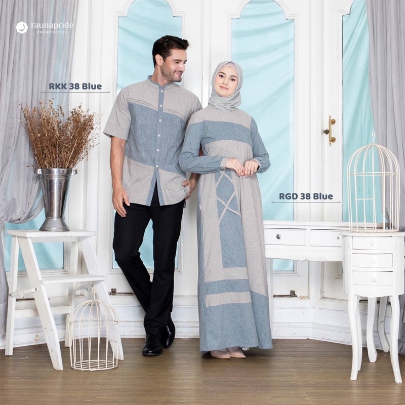 Gamis Couple Rauna RKK 38 Blue