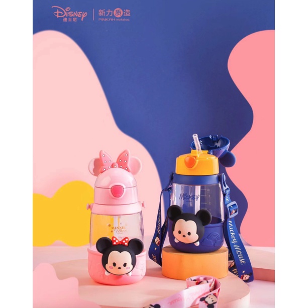 DISNEY WATERBOTTLE SQUISHY WITH STRAW/BOTOL AIR DENGAN SEDOTAN WD4473/WD4485