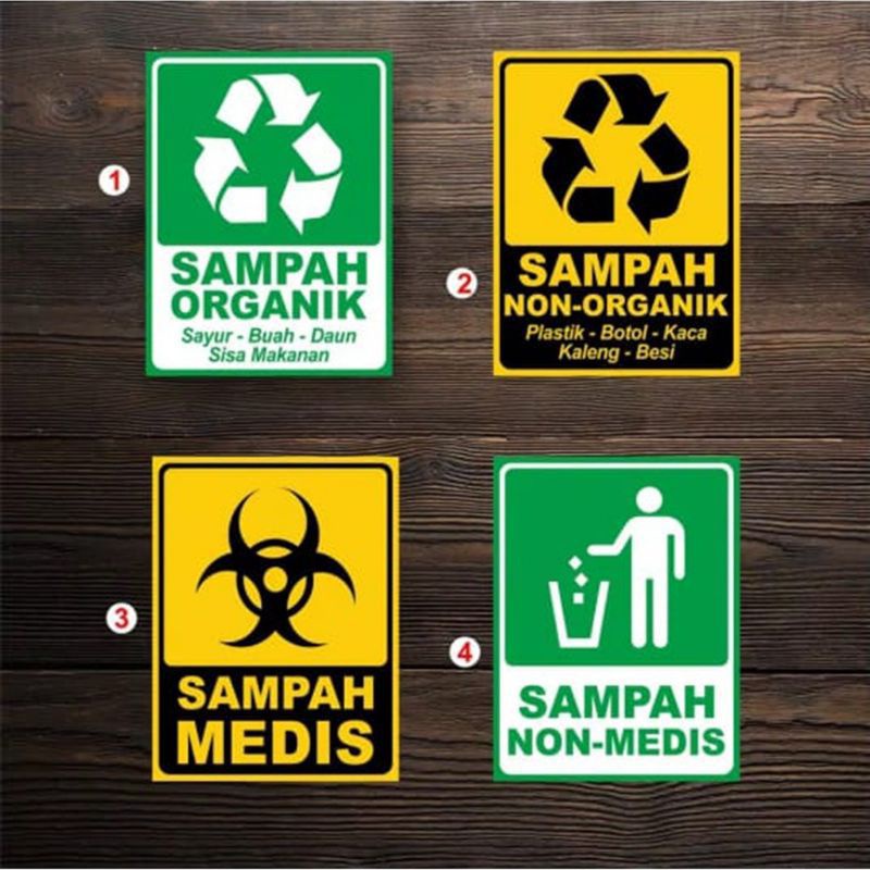 

Stiker sampah stiker sampah organik sampah medis non medis