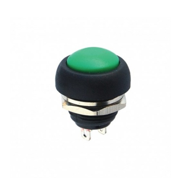 PBS-33B GREEN 12mm Waterproof Momentary ON / OFF Push Button Switch