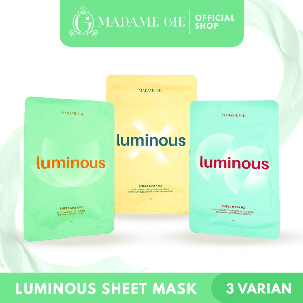 LIZBEAUTY - Madame Gie Luminous Sheet Mask - Skincare Masker Wajah