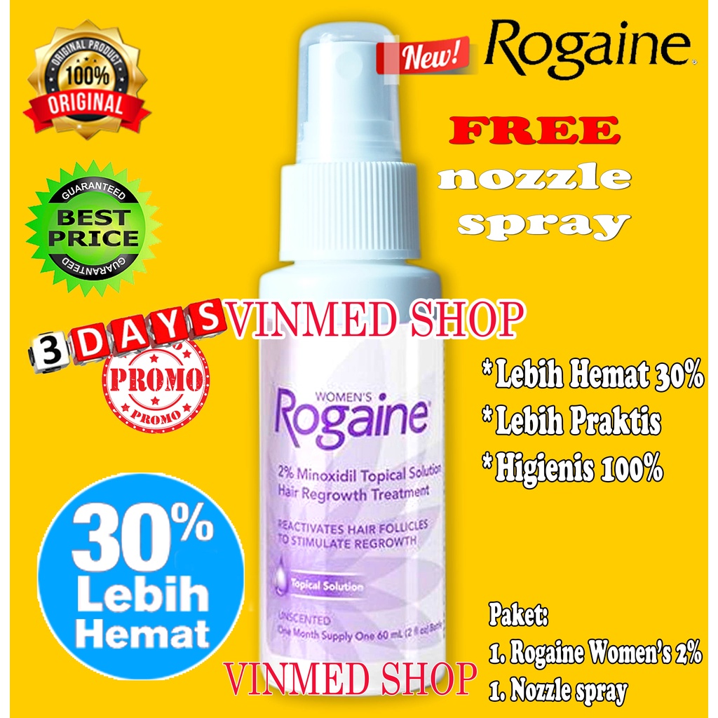 Rogaine Liquid Women 2% Minoxidil khusus Wanita