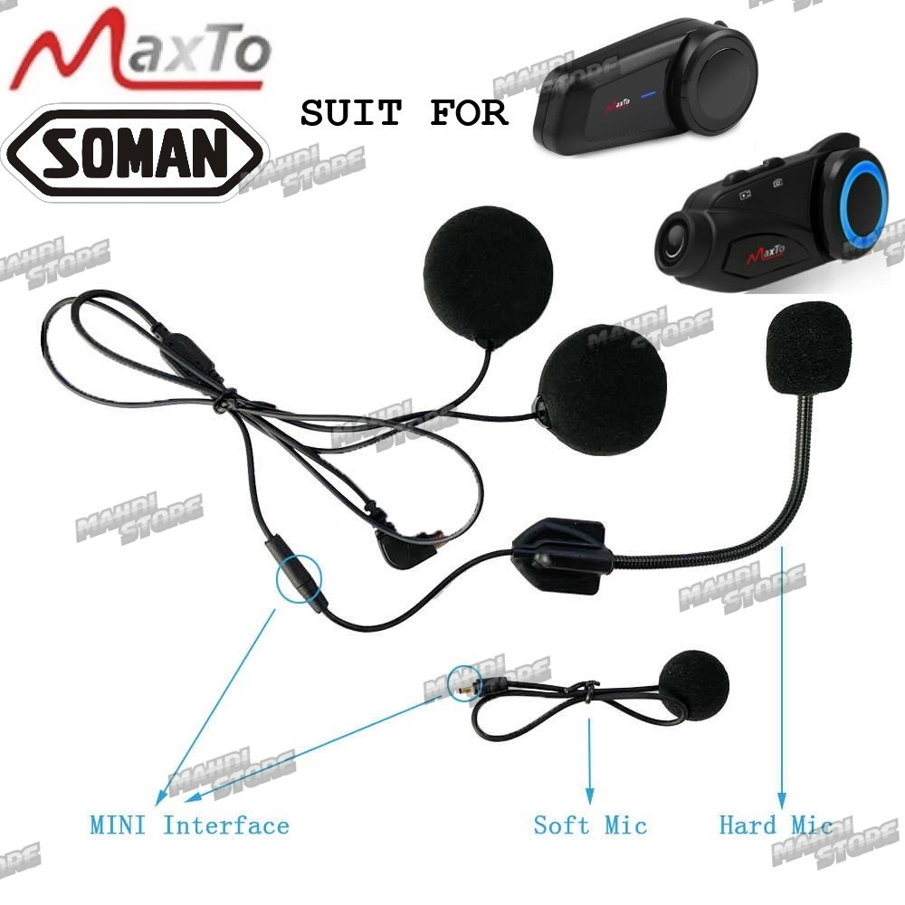 Speaker Soft Mic Hard Mic Full Face Fullface Intercom Maxto Soman M2 M3 Not Ejeas TMAX Parani Sena Packtalk