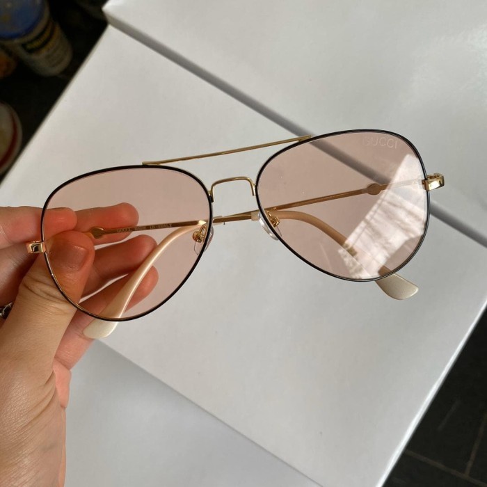 Kacamata Gucci Aviator Mocca Sunglasses Nagita Slavina Wanita Fashion