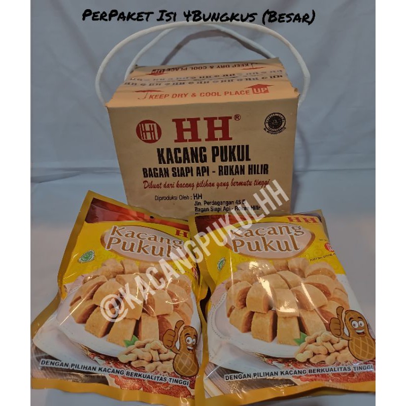 

Kacang Pukul HH 1 Paket isi 4 Bungkus Ukuran Potongan KacangNya Besar
