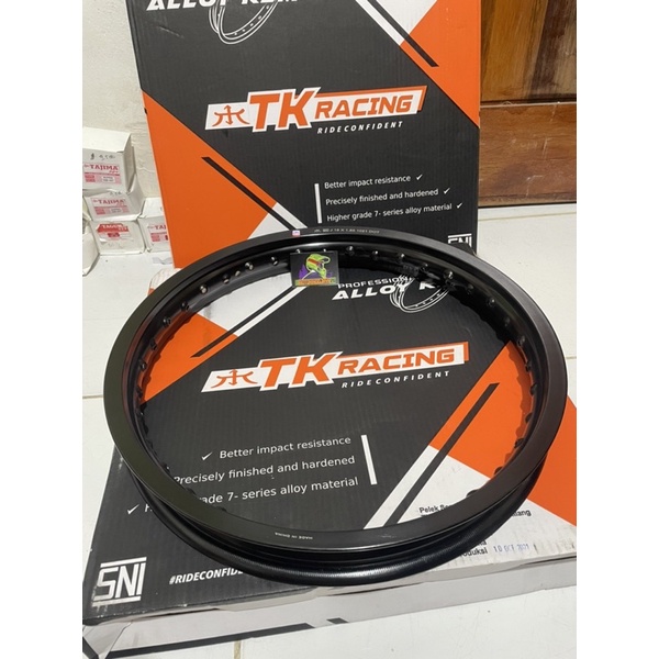 velg almunium TK racing Ring 18 Lebar 185 Velg TK Racing Hitam 185 Ring 18