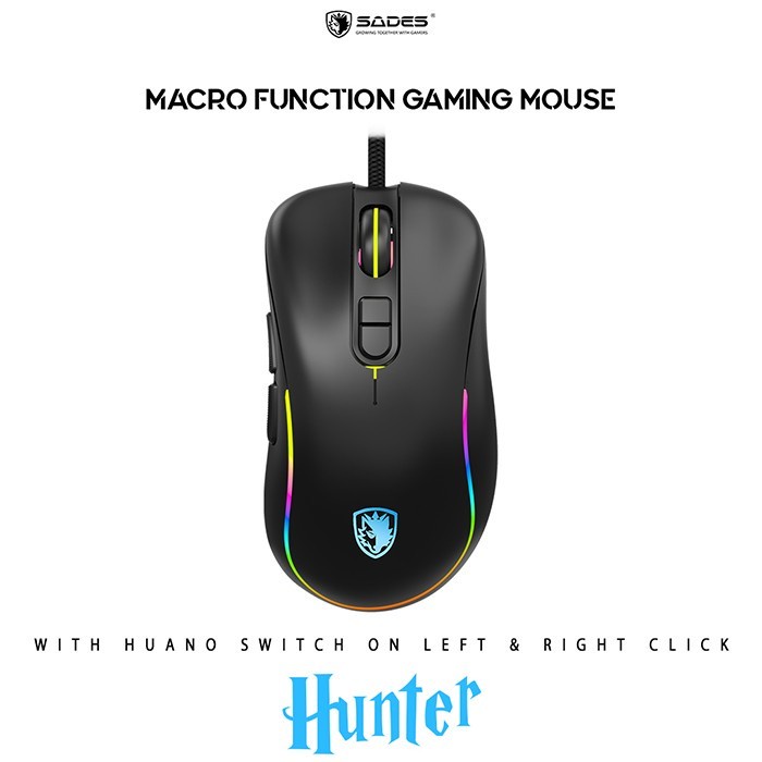 Mouse Gaming Sades S9 Hunter RGB 7 Button