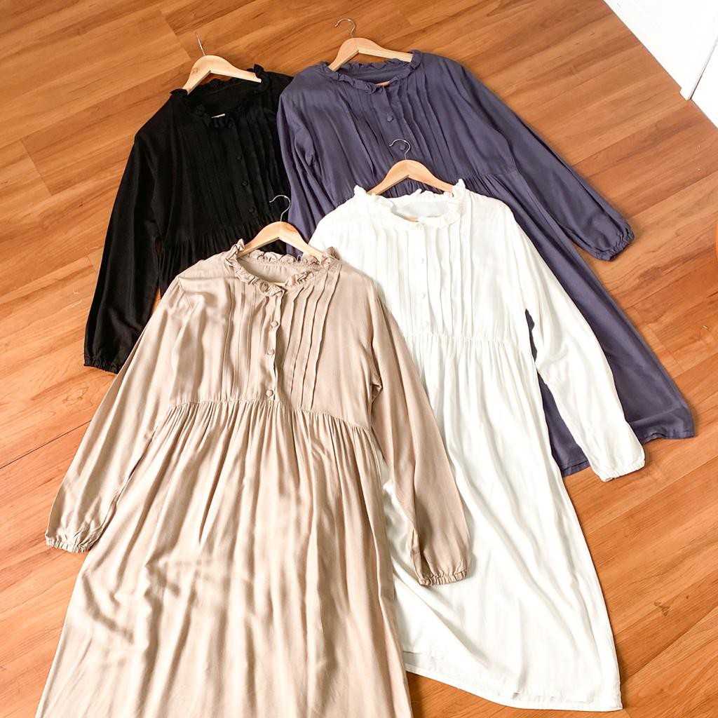 PROMO LUCY LONGTUNIK - tunik basic / tunik polos / simple tunik / tunik kondangan / longtunik / tunik