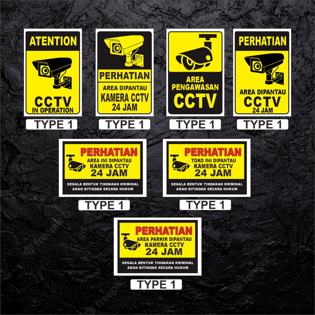 

Stiker pengawasan CCTV, Stiker CCTV, Stiker Peringatan CCTV , Stiker Pantauan CCTV, Stiker CCTV 24 Jam