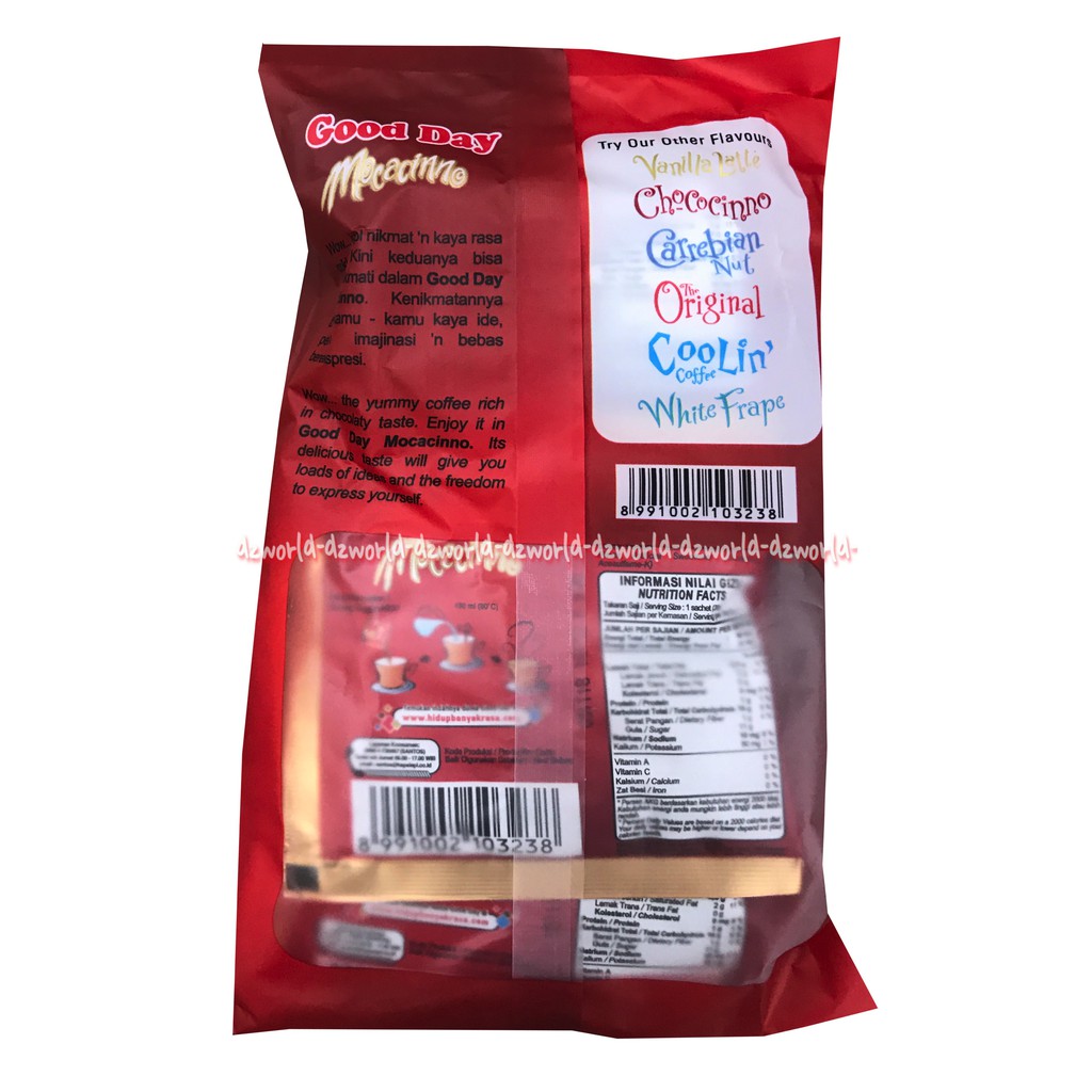 Good Day Mocacinno Isi 10 Sachet Kopi Instan Goodday Mokacino Kopi Instan Gooday Moka Cino Kopi Instan Kopi Moka 3in1 Instan Coffee 10pcs Mocha Cino