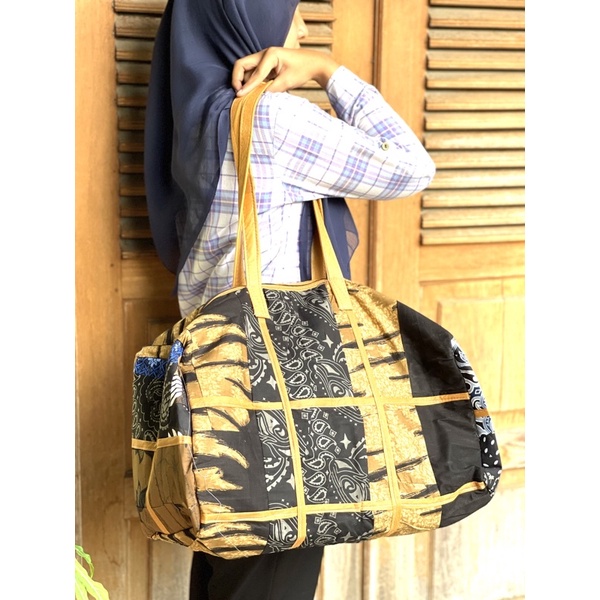 Hand bag travel batik perca (motif di kirim random)