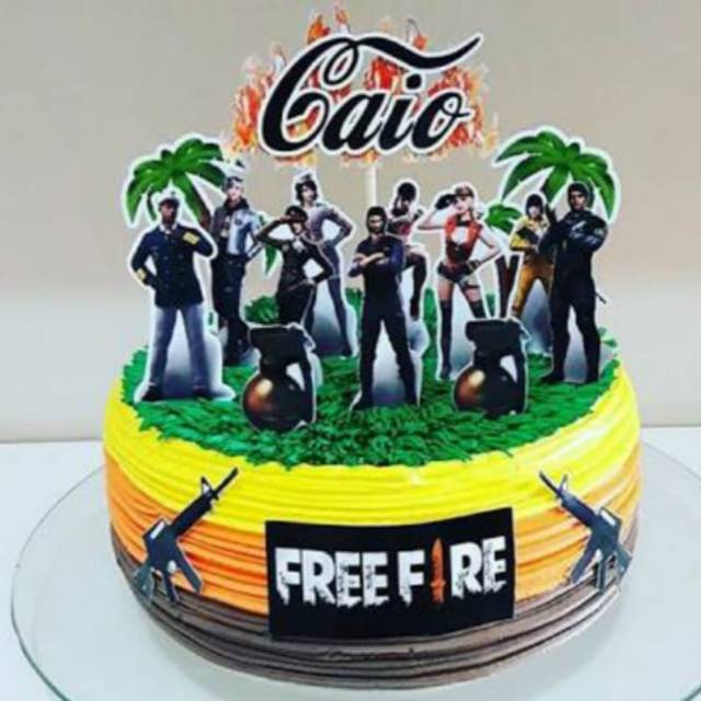 topper hiasan kue free fire free fire pubg Shopee Indonesia