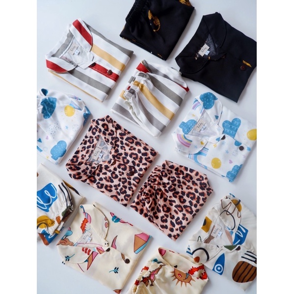 LINSKY BABY - One Set Rayon Panjang Setelan Anak Unisex Hollaby