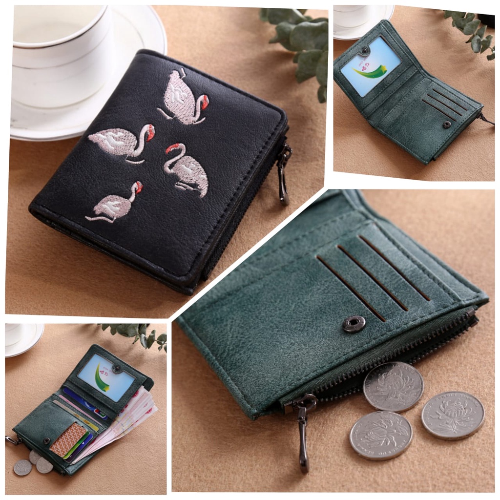 DOMPET LIPAT KECIL WANITA IMPORT KULIT PENDEK SLOT KARTU MINI MERCURIA MURAH BATAM KOREA PREMIUM ORI