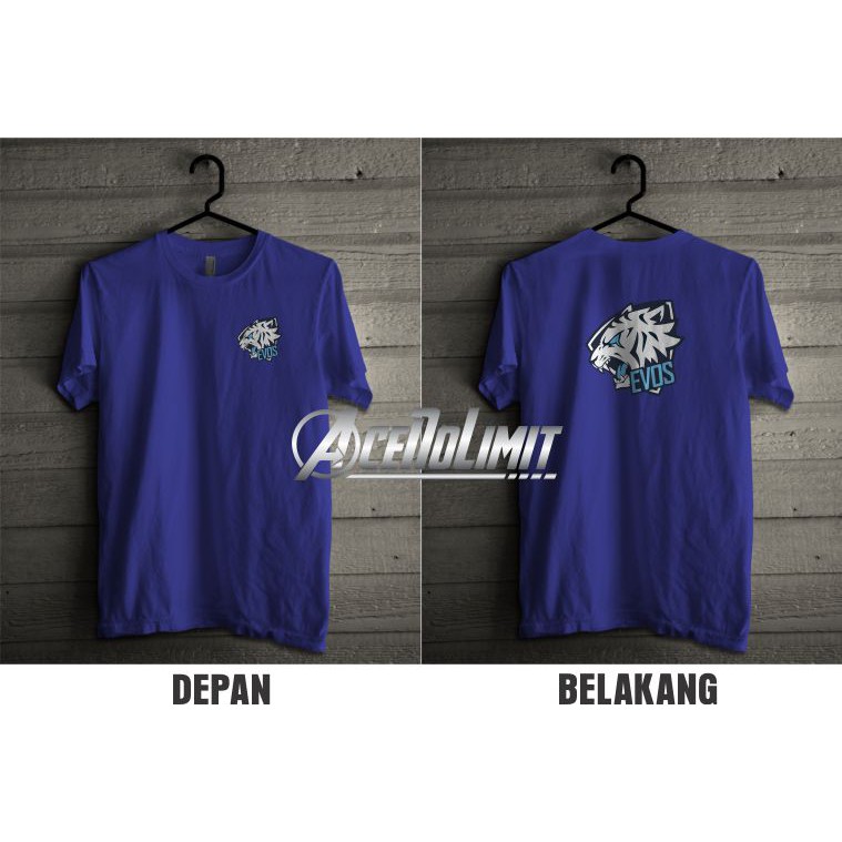 baju termurah gams EVOS warna biru laut