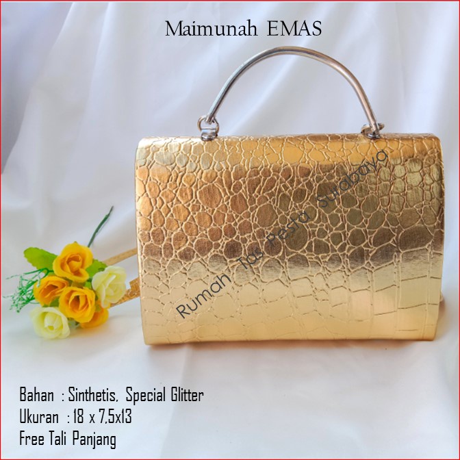 Tas Satin,Tas Clutch,Tas Seserahan,Maimunah EMAS