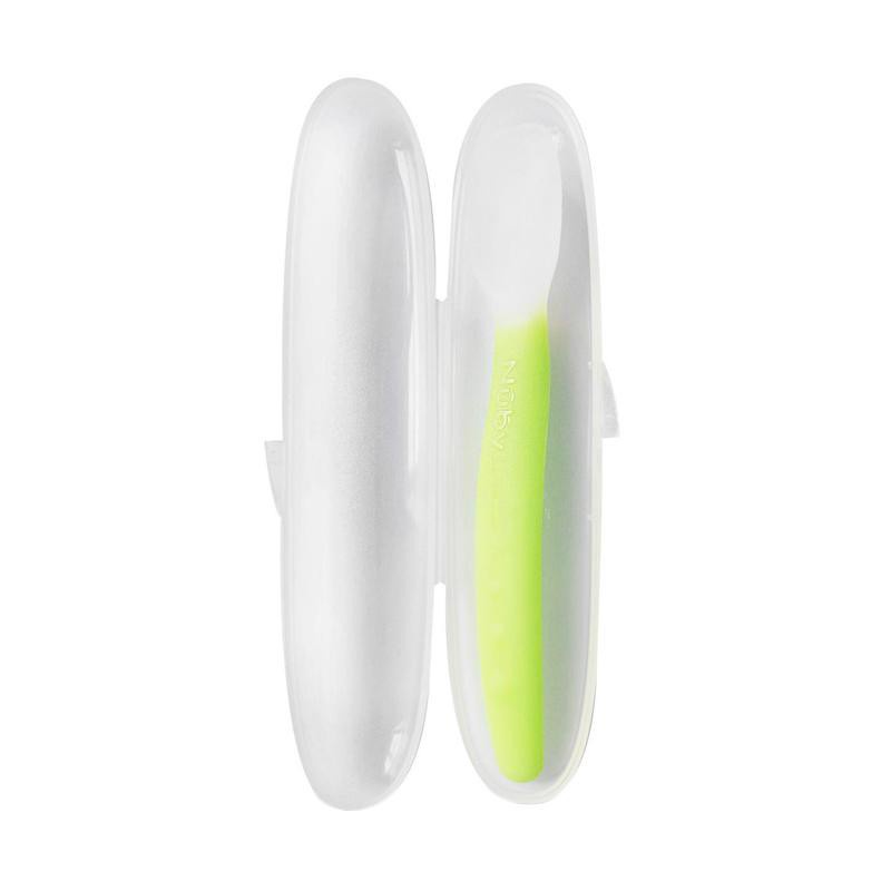 NUBY Silicone Spoon With Case Sendok bayi Silikon BPA free