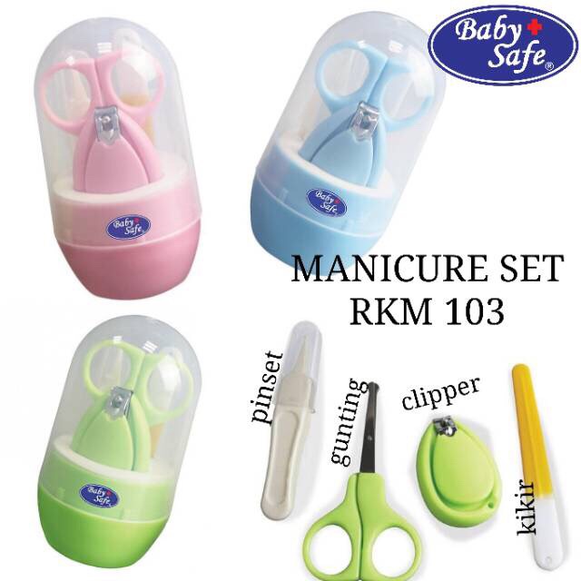 Babysafe Manicure Set RKM102 RKM103 / Set Gunting Kuku Bayi Baby Safe Clipper Scissor Anak Bayi