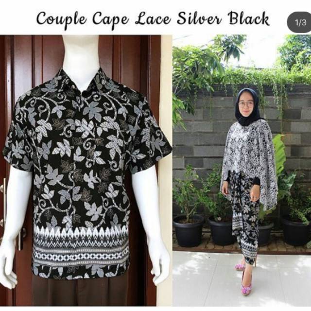 COUPLE LACE CAPE NAVY / CAPE COUPLE / KEBAYA COUPLE / COUPLE BROKAT / KEBAYA KONDANGAN