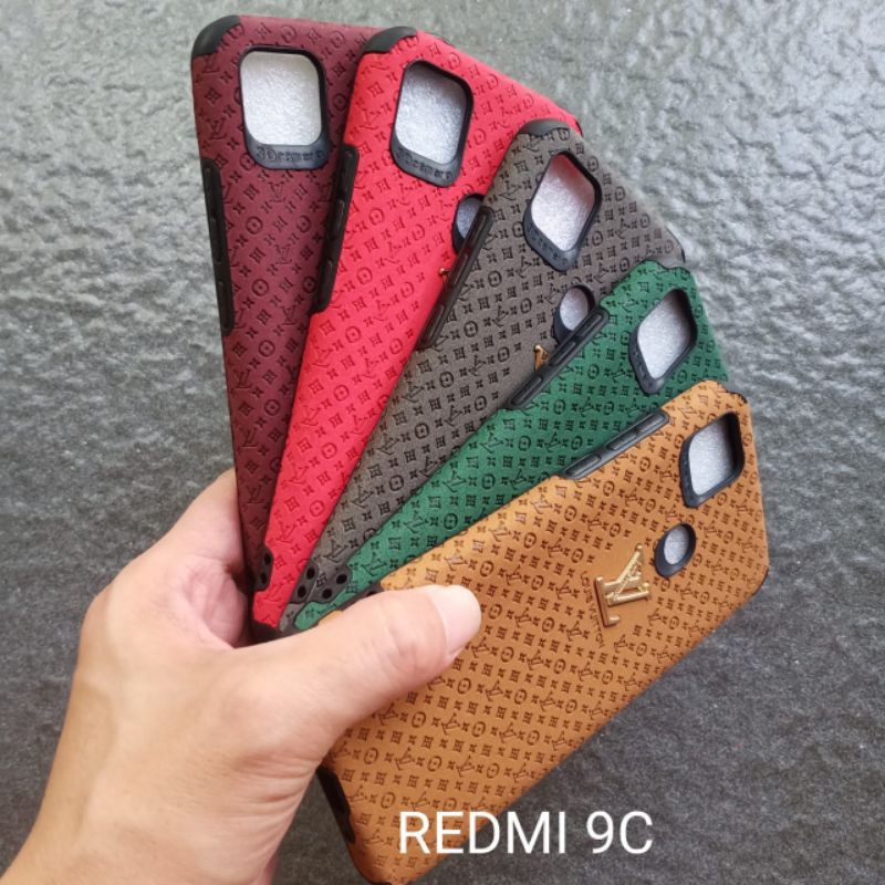 Case Xiaomi redmi 9C . Redmi 10A leather kulit ( 3 motif ) soft softcase softshell silikon cover casing kesing housing