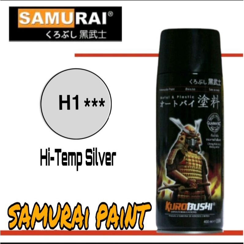 Pilox Samurai Paint Hi-Temp Black // Hi-Temp Silver , Tahan Panas