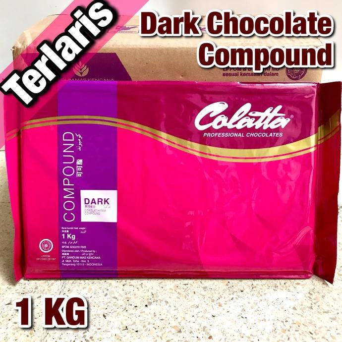 

monggo] Colatta Dark Chocolate Compound Cokelat Coklat Hitam Blok Batang 1 KG