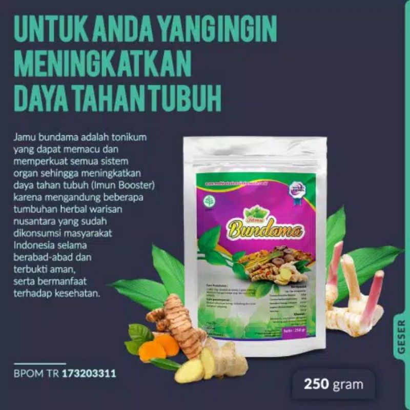 Jamu BUNDAMA Herbal Maag Pencernaan Lambung Nafsu Makan