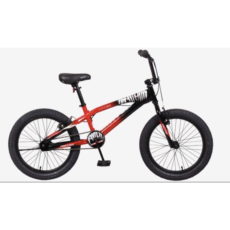 SEPEDA BMX UNITED HANZO 20 INCH BLACK RED