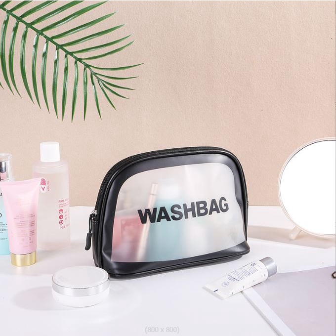 BV.ID WK624 TAS KOSMETIK TRANSPARAN POUCH TRAVEL MAKEUP BAG ORGANIZER WASHBAG WATERPROOF